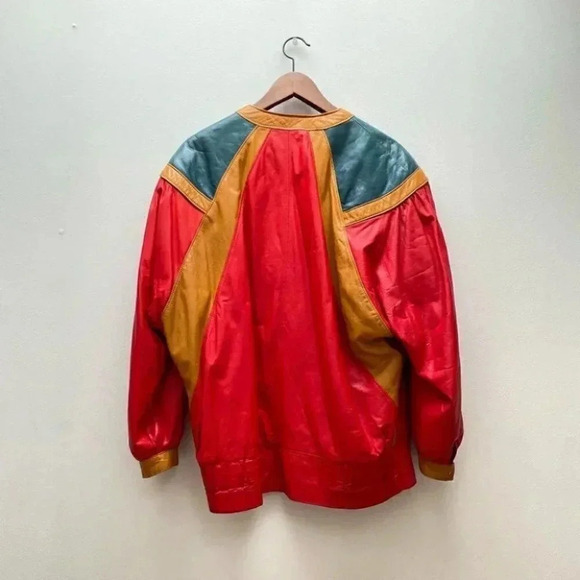 Vintage - Dolman 80’s Oversized Leather Bomber Jacket - Picture 12 of 13